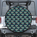 Indian Tribal Elephant Pattern Print Leather Spare Tire Cover