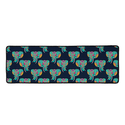 Indian Tribal Elephant Pattern Print Long Kitchen Mat