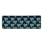Indian Tribal Elephant Pattern Print Long Kitchen Mat