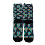Indian Tribal Elephant Pattern Print Long Socks