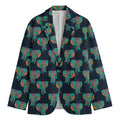 Indian Tribal Elephant Pattern Print Men's Cotton Blazer