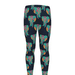 Indian Tribal Elephant Pattern Print Men's leggings
