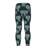 Indian Tribal Elephant Pattern Print Men's leggings