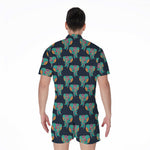 Indian Tribal Elephant Pattern Print Men's Rompers