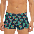Indian Tribal Elephant Pattern Print Men's Short Boxer Briefs