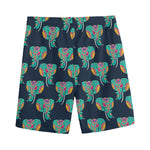 Indian Tribal Elephant Pattern Print Men's Sports Shorts