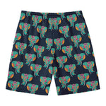 Indian Tribal Elephant Pattern Print Men's Swim Trunks