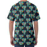 Indian Tribal Elephant Pattern Print Men's Velvet T-Shirt