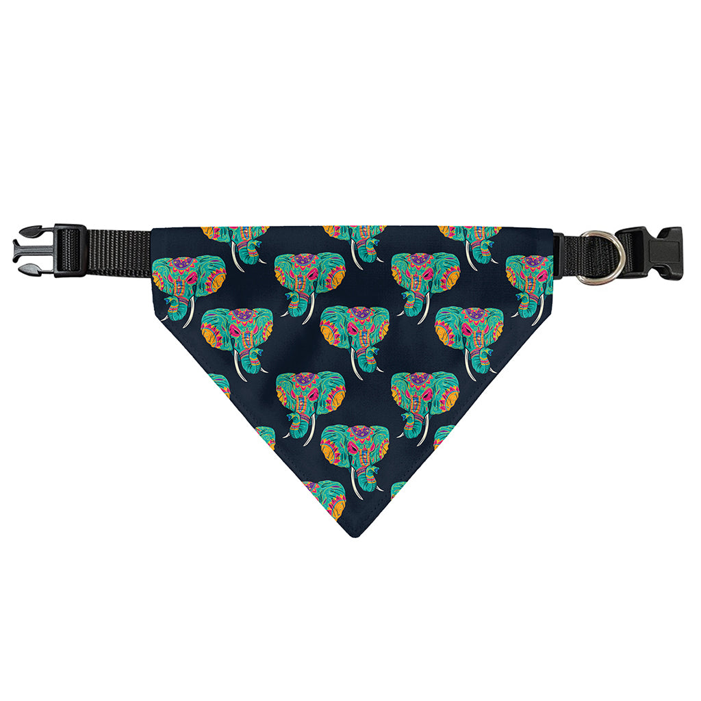 Indian Tribal Elephant Pattern Print Over The Collar Dog Bandana