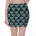 Indian Tribal Elephant Pattern Print Pencil Mini Skirt
