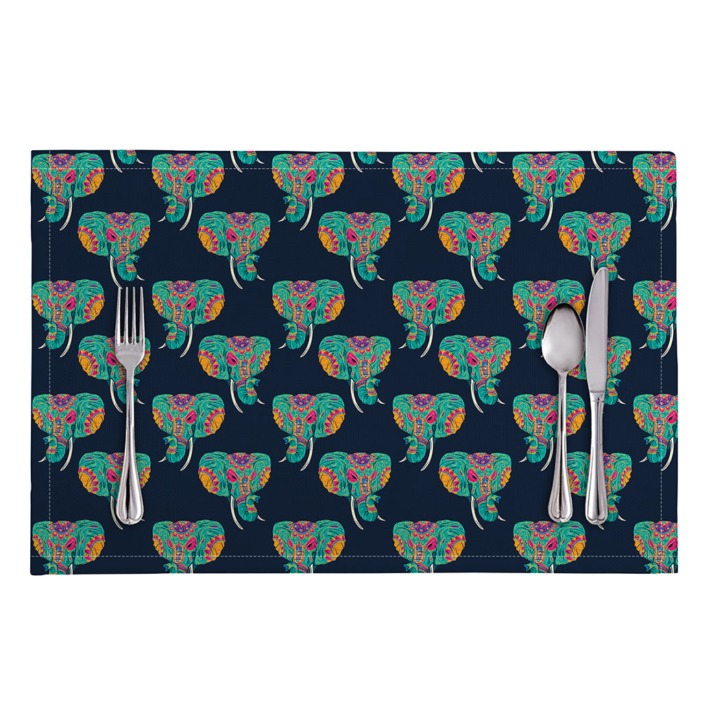 Indian Tribal Elephant Pattern Print Placemat
