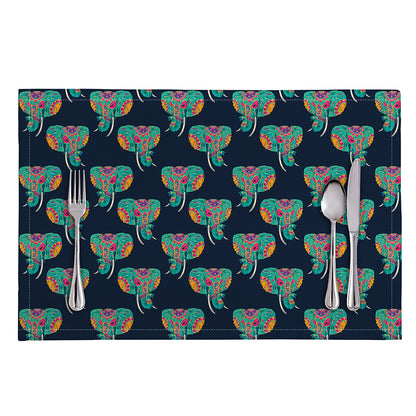 Indian Tribal Elephant Pattern Print Placemat