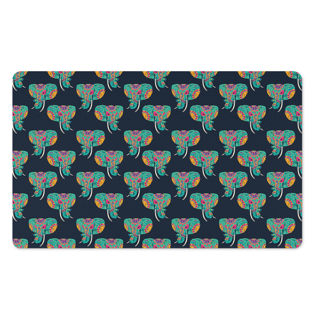 Indian Tribal Elephant Pattern Print Polyester Doormat