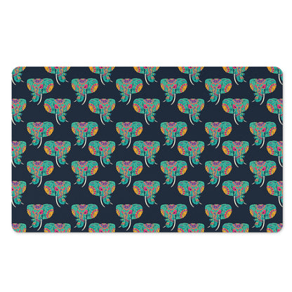 Indian Tribal Elephant Pattern Print Polyester Doormat