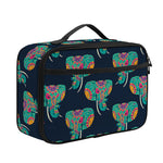 Indian Tribal Elephant Pattern Print Portable Lunch Bag
