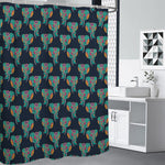 Indian Tribal Elephant Pattern Print Premium Shower Curtain