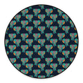 Indian Tribal Elephant Pattern Print Round Floor Mat
