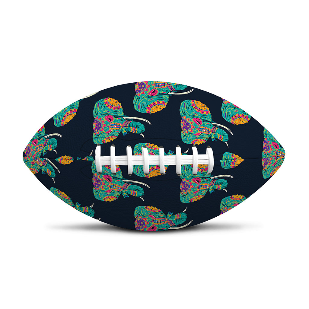 Indian Tribal Elephant Pattern Print Rugby Ball