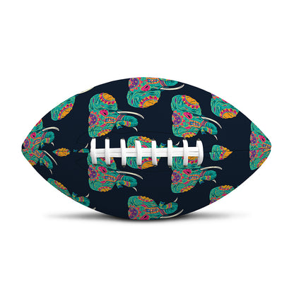 Indian Tribal Elephant Pattern Print Rugby Ball