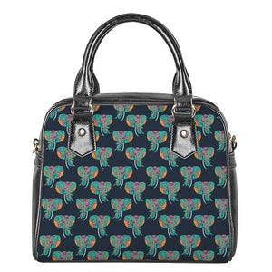 Indian Tribal Elephant Pattern Print Shoulder Handbag