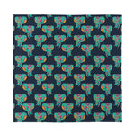 Indian Tribal Elephant Pattern Print Silk Bandana
