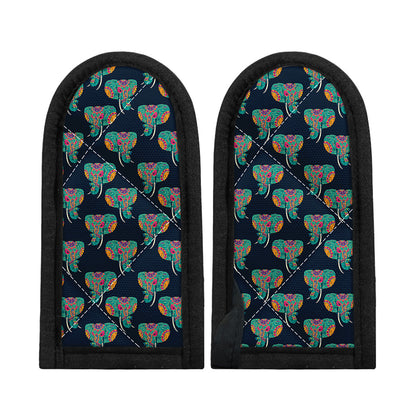 Indian Tribal Elephant Pattern Print Skillet Handle Cover