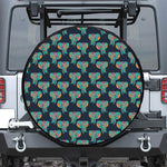 Indian Tribal Elephant Pattern Print Tire Cover