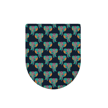 Indian Tribal Elephant Pattern Print Toilet Lid Cover