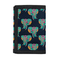 Indian Tribal Elephant Pattern Print Trifold Wallet