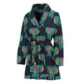 Indian Tribal Elephant Pattern Print Women's Bathrobe