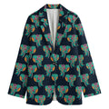 Indian Tribal Elephant Pattern Print Women's Blazer