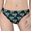 Indian Tribal Elephant Pattern Print Women's Thong