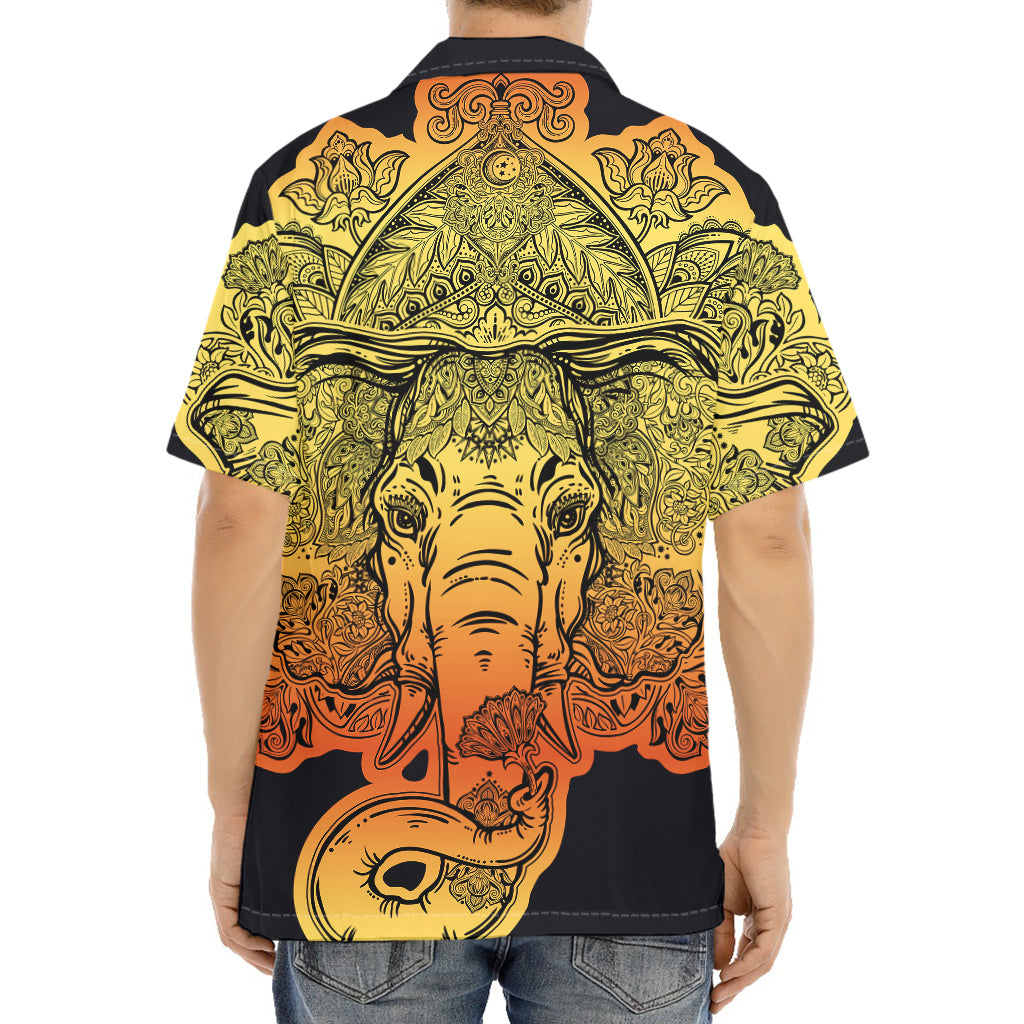 Indian Tribal Spiritual Elephant Print Aloha Shirt