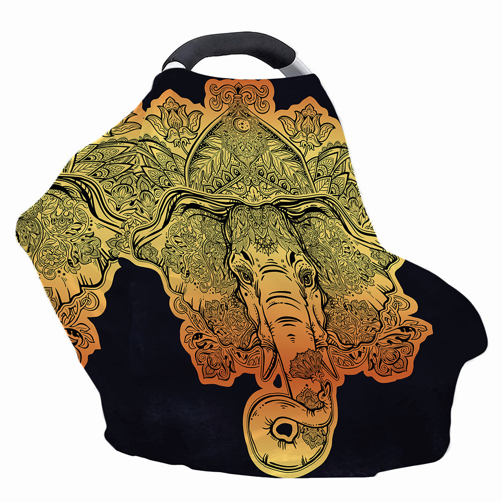 Indian Tribal Spiritual Elephant Print Baby Seat Cover