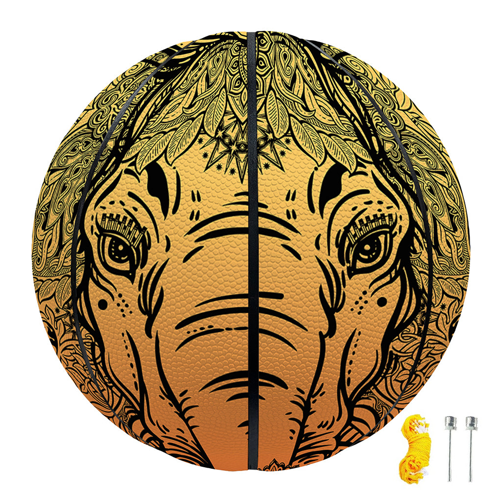 Indian Tribal Spiritual Elephant Print Basketball