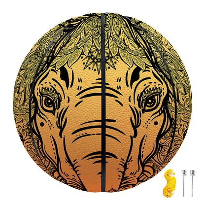 Indian Tribal Spiritual Elephant Print Basketball