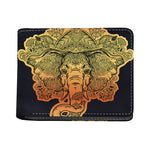 Indian Tribal Spiritual Elephant Print Bifold Wallet