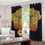 Indian Tribal Spiritual Elephant Print Blackout Grommet Curtains