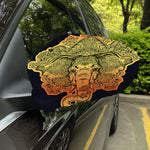 Indian Tribal Spiritual Elephant Print Car Side Mirror Covers