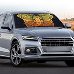 Indian Tribal Spiritual Elephant Print Car Windshield Sun Shade