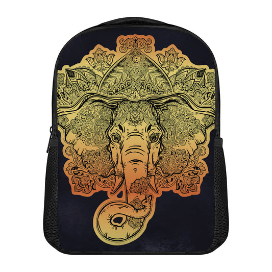 Indian Tribal Spiritual Elephant Print Casual Backpack