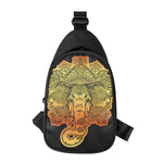 Indian Tribal Spiritual Elephant Print Chest Bag
