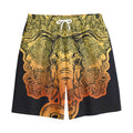 Indian Tribal Spiritual Elephant Print Cotton Shorts