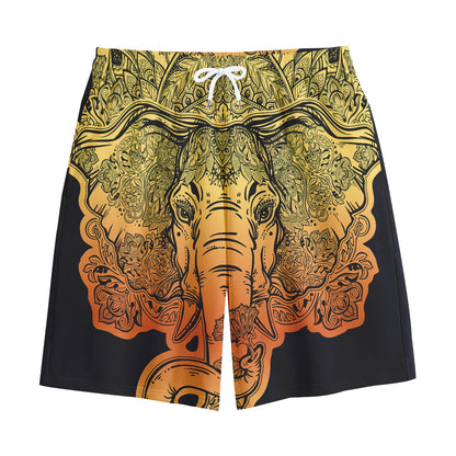 Indian Tribal Spiritual Elephant Print Cotton Shorts