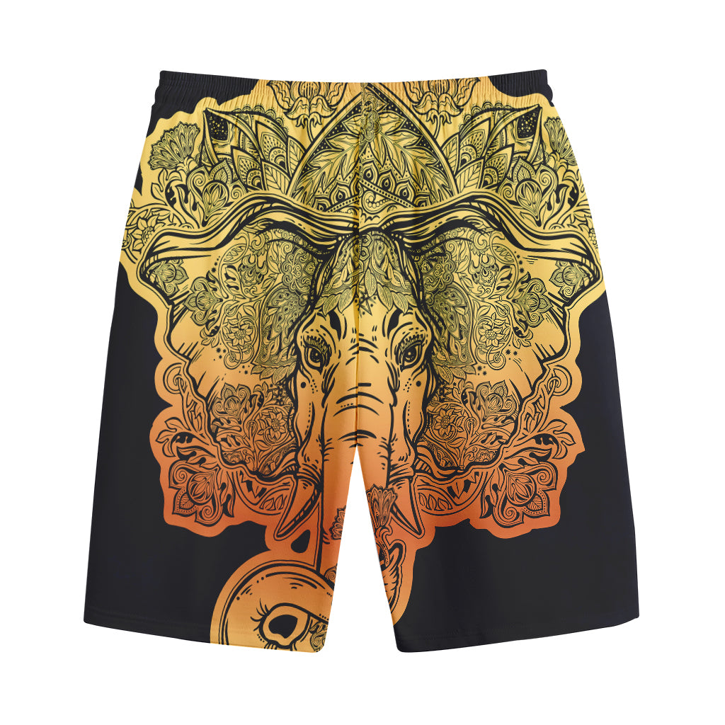 Indian Tribal Spiritual Elephant Print Cotton Shorts