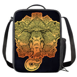 Indian Tribal Spiritual Elephant Print Crossbody Lunch Bag