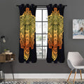 Indian Tribal Spiritual Elephant Print Grommet Curtain Panels