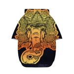 Indian Tribal Spiritual Elephant Print Dog Zip Up Hoodie