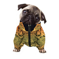 Indian Tribal Spiritual Elephant Print Dog Zip Up Jacket