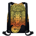 Indian Tribal Spiritual Elephant Print Drawstring Backpack